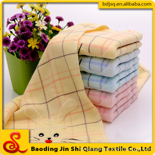wholesale 100% cotton custom embroideryed cat kids towel for sale